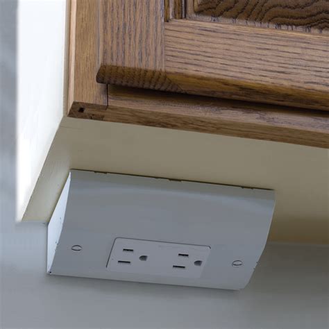 in cabinet junction box|under cabinet mounted electrical outlets.